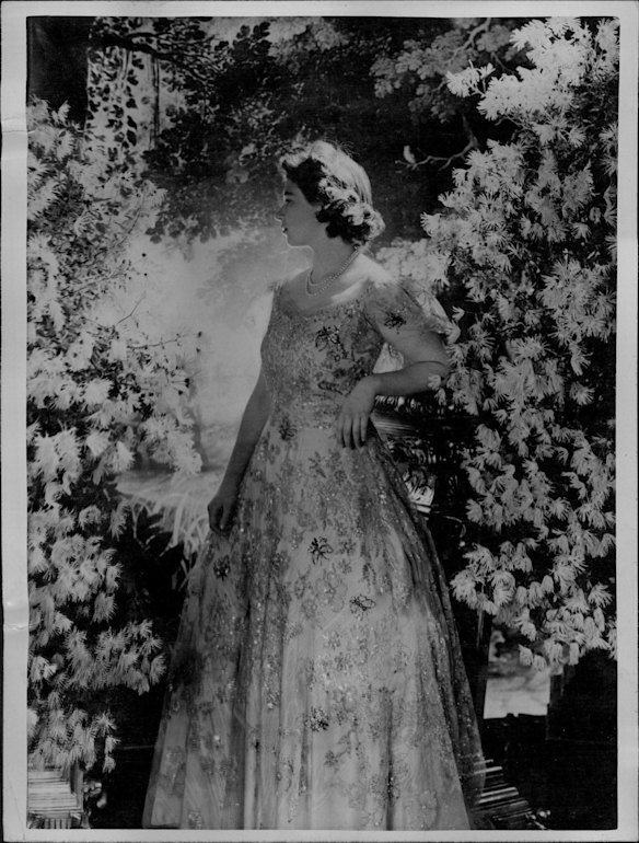 The exhibition captures the aesthetic of glamorous young Elizabeth, pictured here in a 1945 Cecil Beaton portrait.