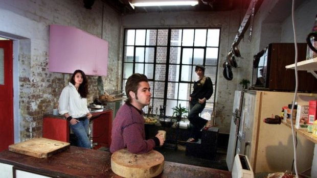 Artists Angela Mesiti, Wade Marynowsky and Jessie Cacchillo at Imperial Slacks in Surry Hills.