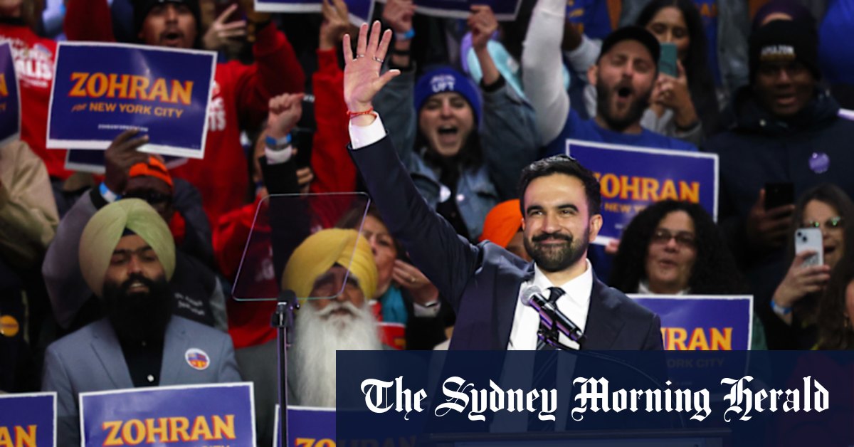 Zohran Mamdani speaks at ‘New York is not for sale’ rally