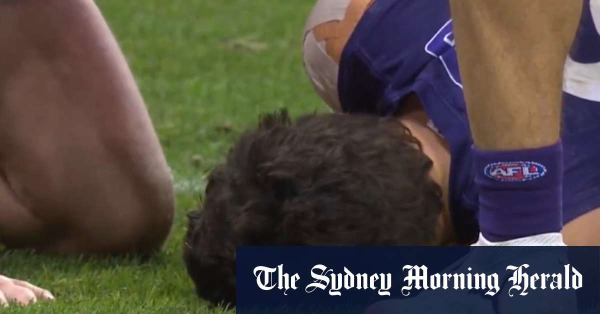 Freo star lands hard after courageous play