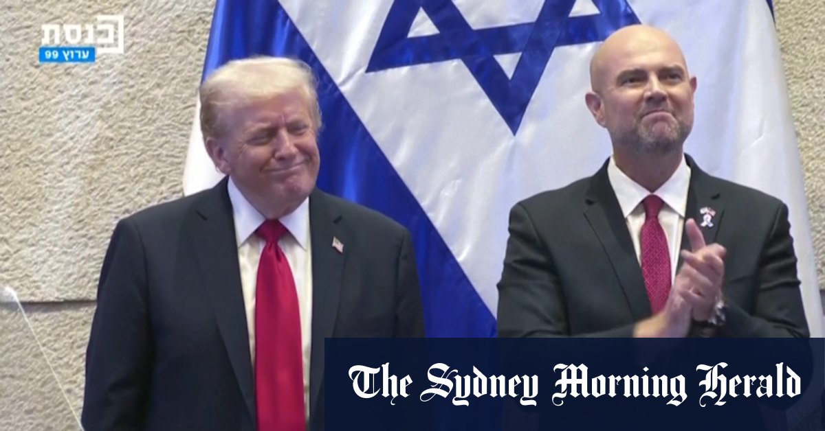 Trump receives standing ovation in Israeli Knesset