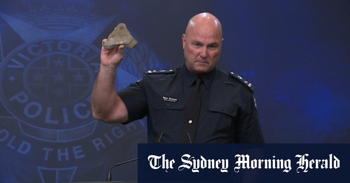Victoria Police slam protesters after two police officers hospitalised in Melbourne.