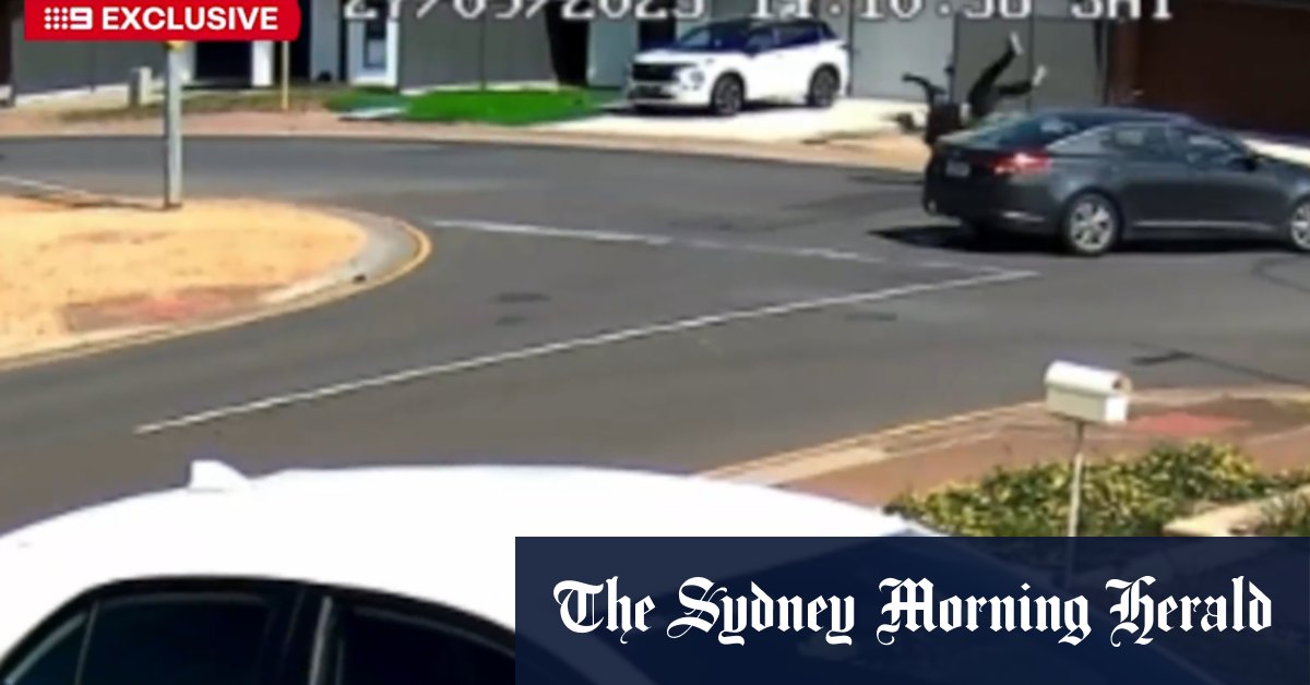 Stunning footage captures motorcyclist in serious crash