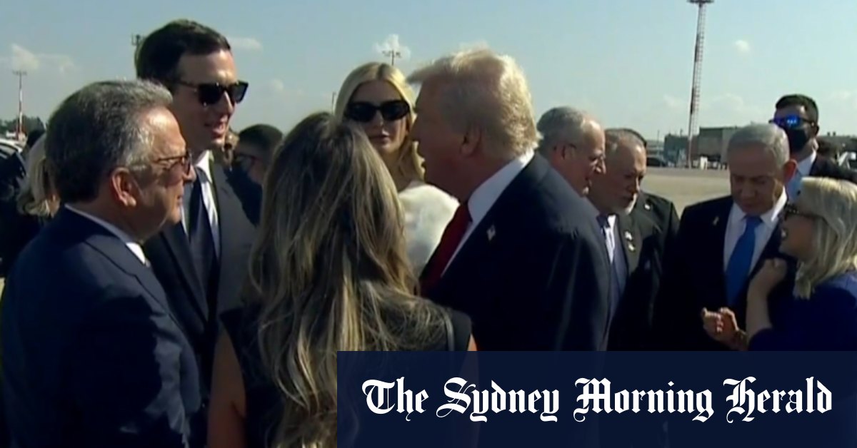 Donald Trump arrives in Israel as seven hostages released