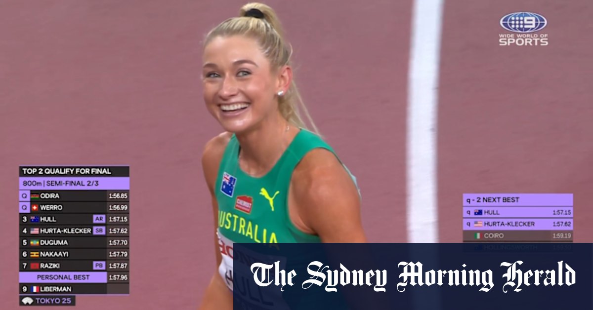 Hull shatters Aussie 800m record