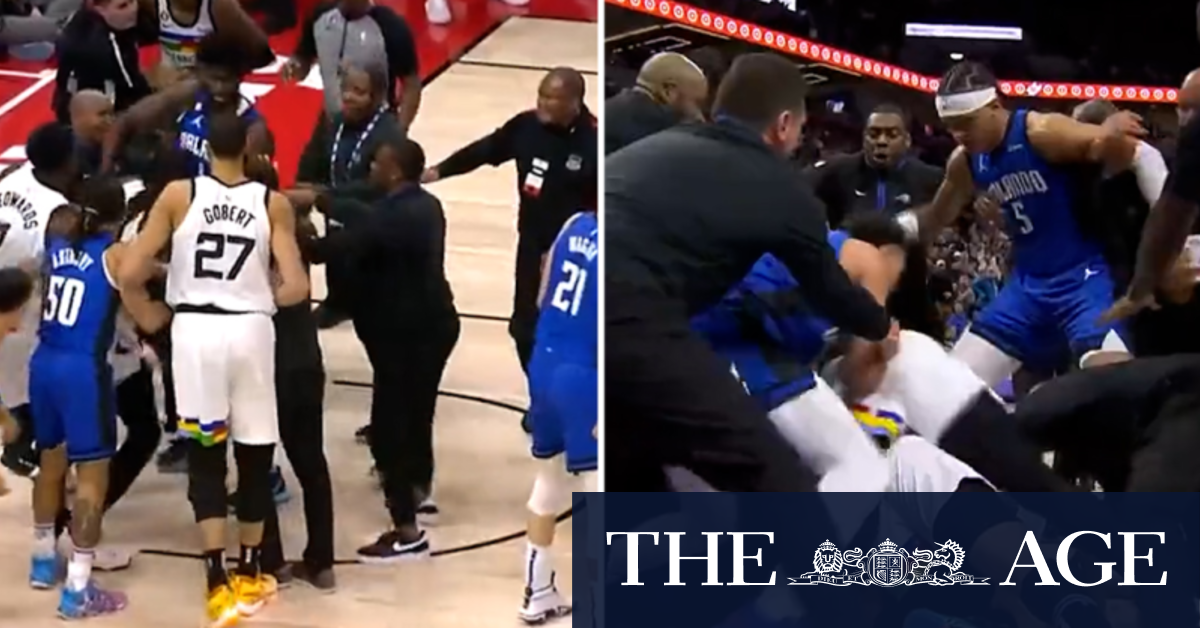 Five ejected after wild NBA brawl