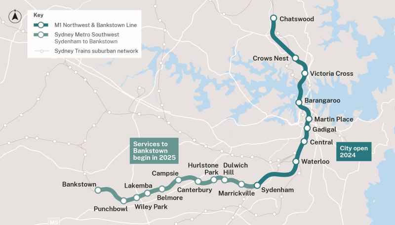 The new metro stations has created fast transport links from Sydenham in Sydney’s inner west to Chatswood in the north, passing through the CBD.