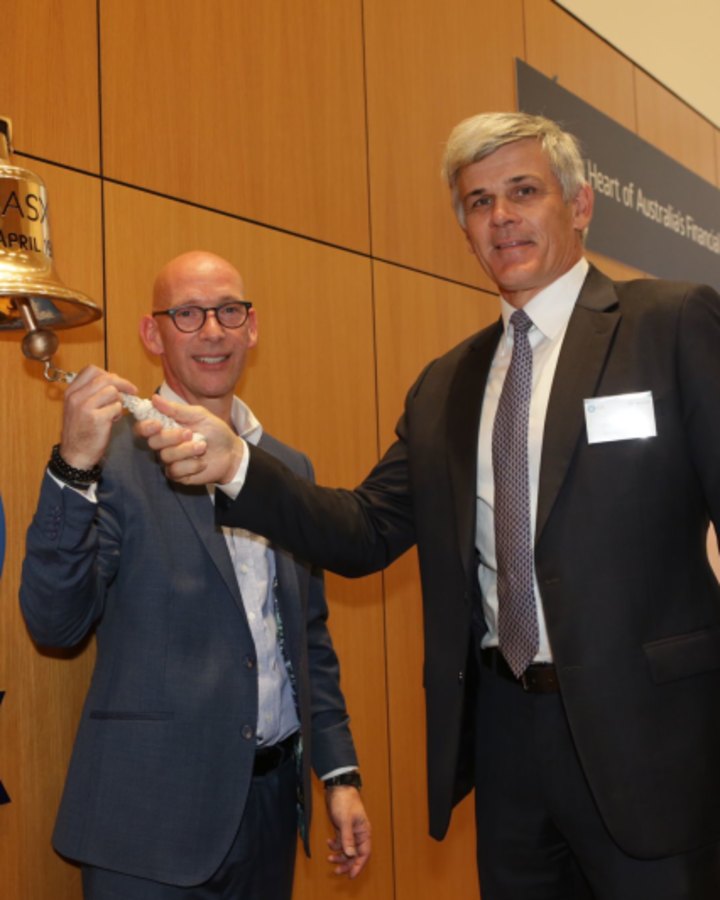 Simon Morris, left, and Chris Langford floated Newmark Property REIT in December 2021.
