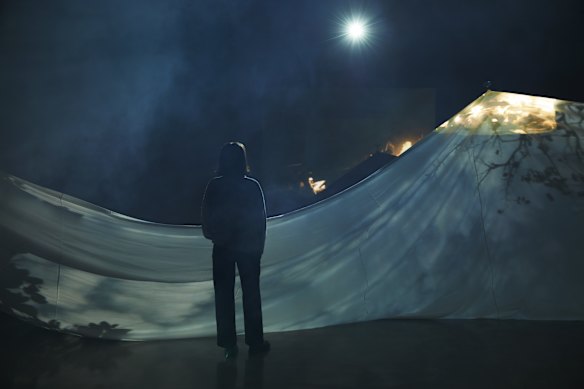 Installation view of A Conversation with the Sun (Afterimage).