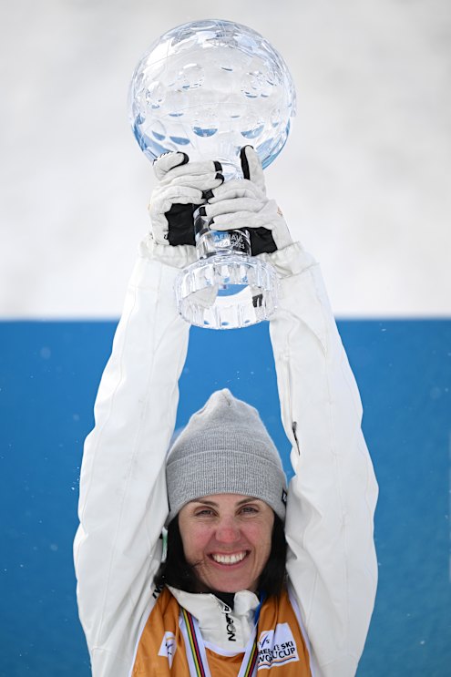 Laura Peel wins a world cup event in Livigno, Italy in March this year. 