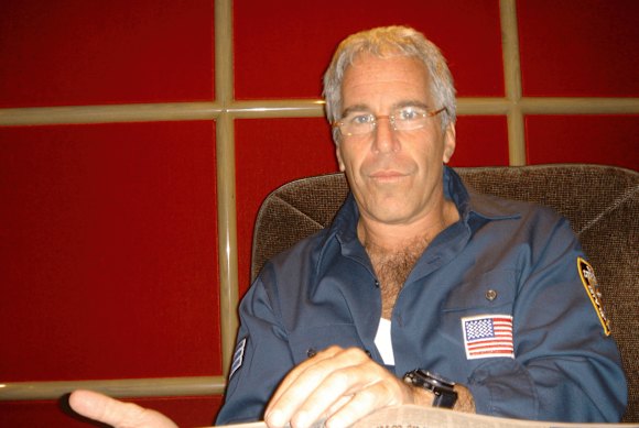 A newly released photograph of Jeffrey Epstein.