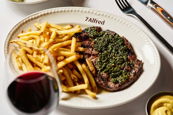 Chimichurri (pictured) is one of four sauce choices.