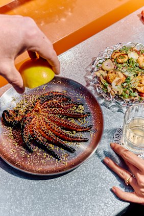 Grilled octopus at Tzaki in Yarraville.