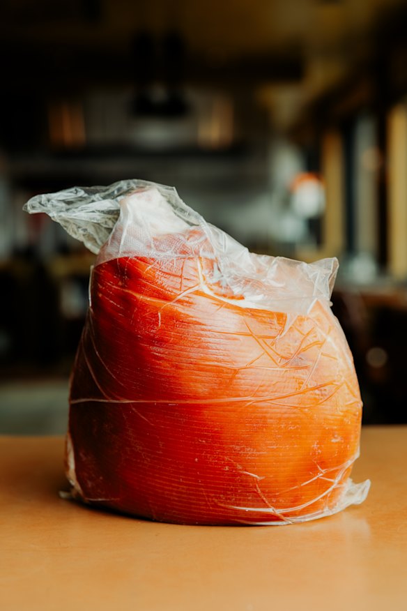 G.McBean Family Butcher Berkshire half ham.