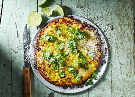 Mexican street corn pizza