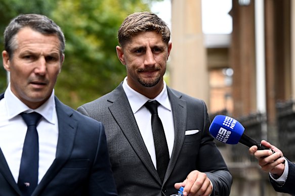 Zac Lomax leaves the Supreme Court on Monday.