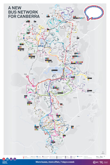 The proposed new bus network.