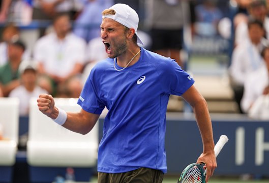 World No.435 Leandro Riedi, of Switzerland, stands between Alex de Minaur and a sixth career grand slam quarter-final.
