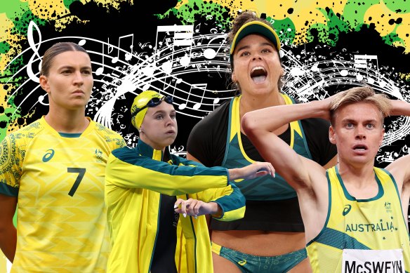 Steph Catley, Shayna Jack, Mariafe Artacho del Solar and Stewart McSweyn.