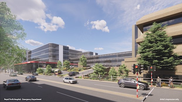 Artist impression of the new Royal Perth Hospital S block.