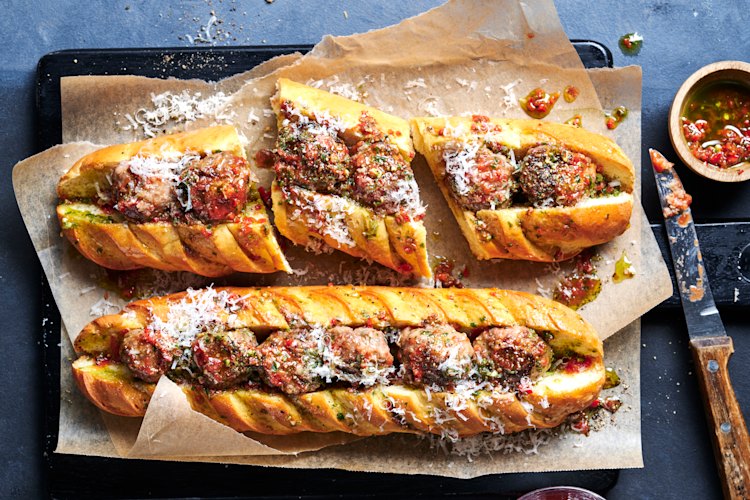 Chimichurri meatball sub.
