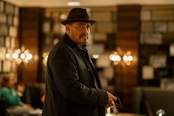 David Zayas returns as Angel Batista, fedora and all.