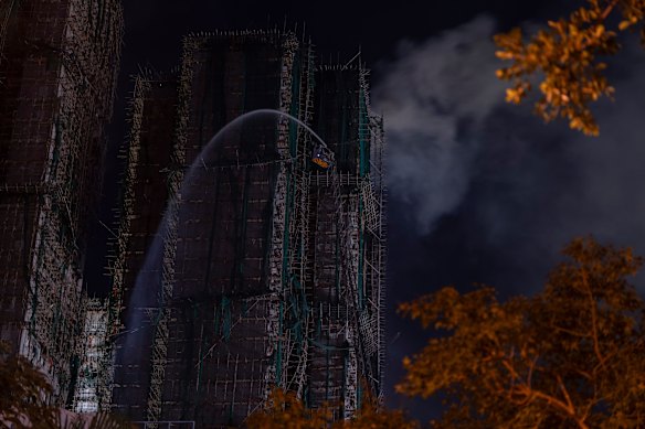 Firefighting efforts continued into a second day.