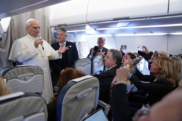 Journalists on board the papal plane to France last week asked Pope Leo about Trump’s decision to ban CNN and other reporters from the White House.