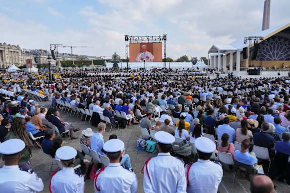 The Pope told Catholics that only their faith would provide true happiness.