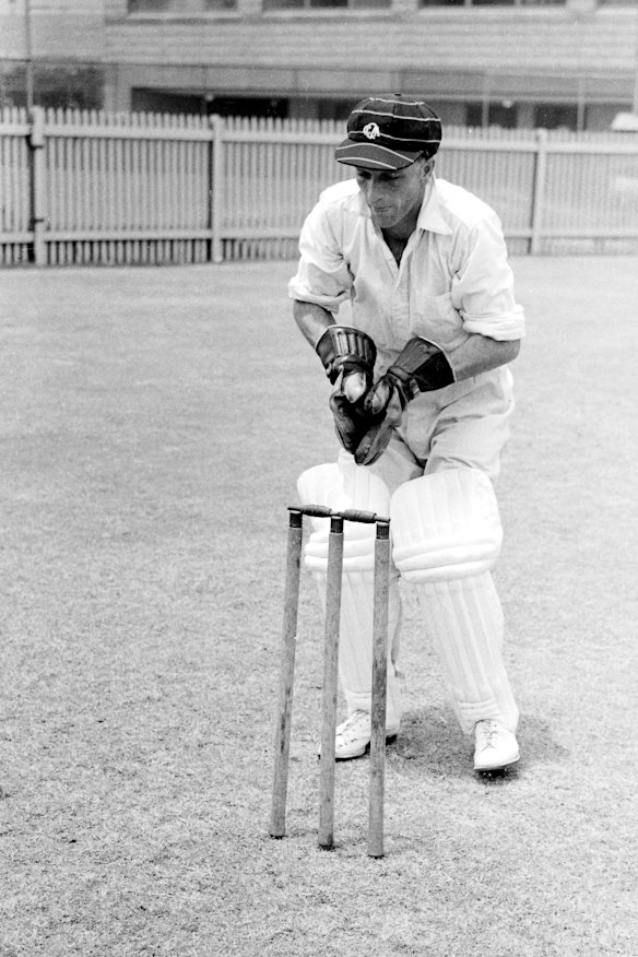 Former Queensland and Australia wicketkeeper Don Tallon in 1940.