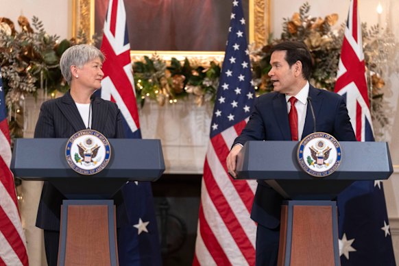 Foreign Minister Penny Wong and US Secretary of State Marco Rubio ahead of annual AUSMIN talks in Washington.