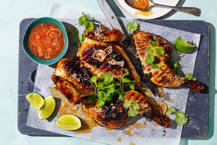 Thai grilled chicken (gai yang).