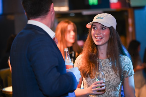 Leach at a Coalition function on election night this year. 