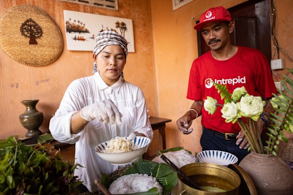 Preah Dak is known for its homemade rice noodles.