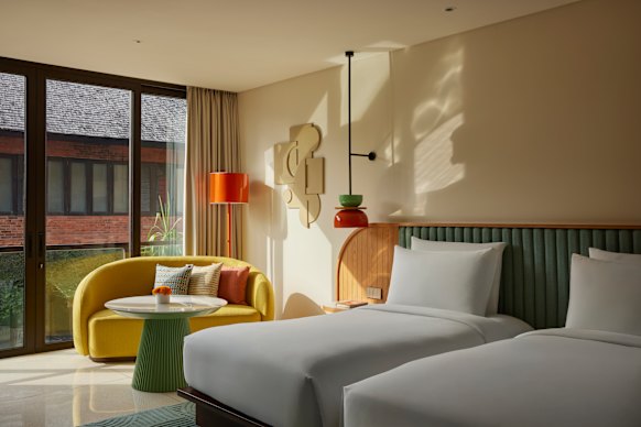 Kleo Seminyak’s spacious rooms (some with beach views) feature eclectic colours and Zen-inspired bathrooms. 