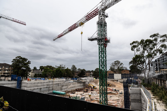 About 390 new dwellings are under construction at Eden Street and Princes Highway in Arncliffe.