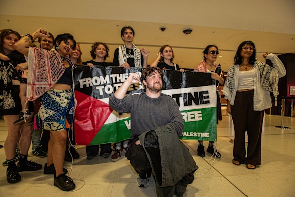 Ethan Floyd, pictured here ahead of his journey to Italy from Sydney, says his mother, a teacher, taught him to help people not just when it’s easy.