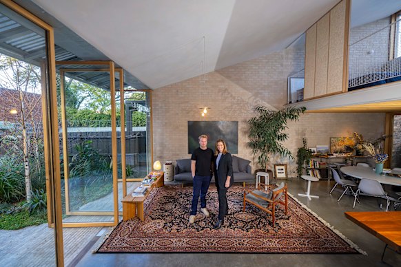  Joseph Lovell and Stephanie Burton inside their Carlton Cottage. 