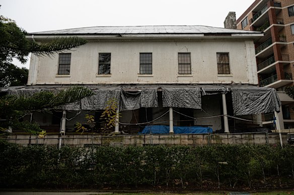A stop-work order was issued on Cleveland House in Surry Hills in August 2023.