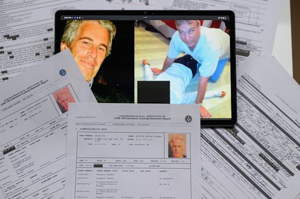 Andrew appeared in the latest batch of Epstein documents looming over an unknown woman lying on the floor.