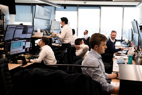 Trading teams are simultaneously large and lean. Each product desk might have 60-70 traders globally. 