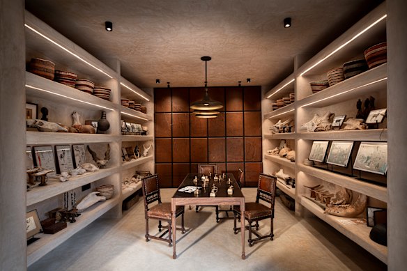 The map room, full of local artefacts.