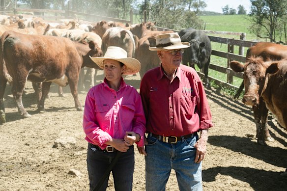 Max Ireland, pictured with his daughter Yolanda Mooney, stands by Barnaby Joyce but might stick with the Nationals.