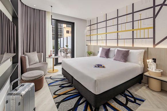 Unwind with plush bedding and thoughtful touches.