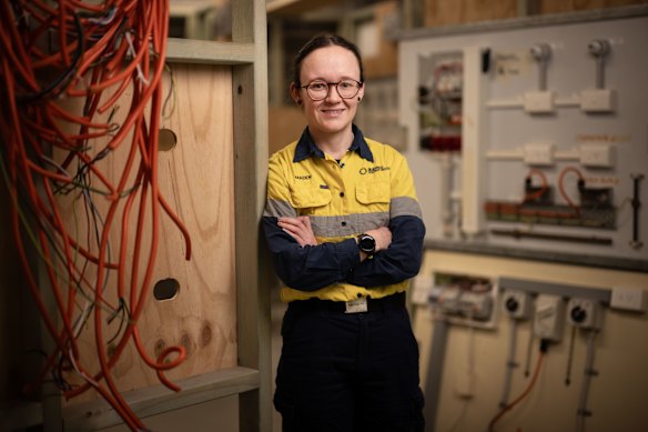 Maddison Daly is studying Cert III in Electrotechnology Electrician and became an apprentice after discovering her profession on Instagram.