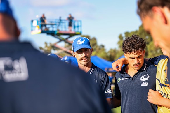 Nic White in his new role as an assistant coach at the Western Force.