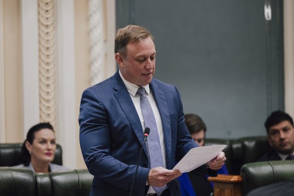 Opposition Leader Steven Miles during question time on Tuesday.