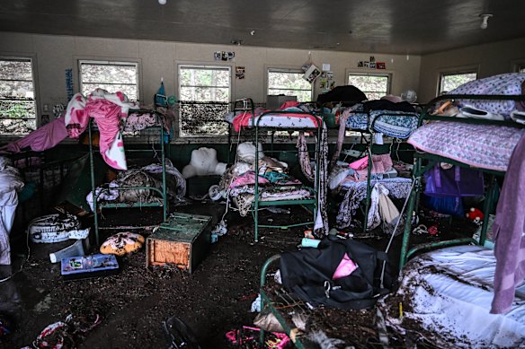 One of the cabins at Camp Mystic, where dozens of girls went missing after a flood.
