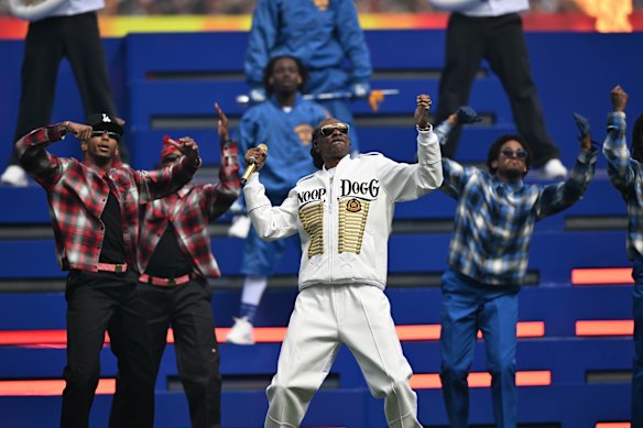 Snoop Dogg’s show at the AFL grand final yesterday.