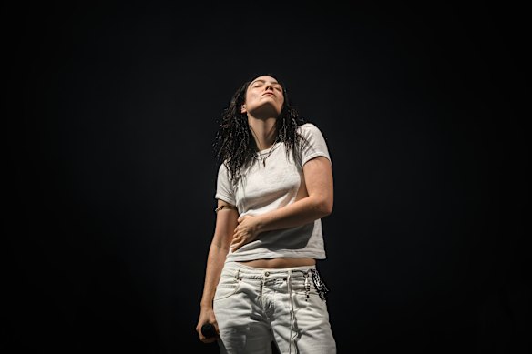 Lorde performing at Glastonbury in 2025.